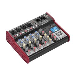 Allbestlife Muslady Sl-6 Bærbar 6-kanals mixer af mixer til mixer af mixer af mixere eu plug