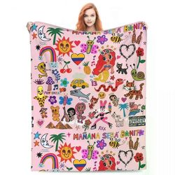 Kerota Monitoiminen Manana Sera Bonito Karol G Peitto Tarvikkeet Sohva Koristeelliset peitot Erittäin pehmeä flanelli autoon 125x100cm