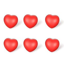 6 kpl 1,5 tuuman punaisia ​​sydänstressipalloja ystävänpäiväksi