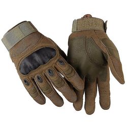 Fuld finger åndbare handsker khaki M
