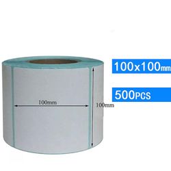 Boeyaa Flere specifikationer Termisk udskrivningspapir til termisk printer stregkode klistermærker etiketter klæbende termisk 100x100mm 500Pcs