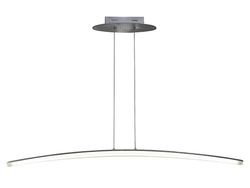 Inspired Lighting Hemisferisk loft vedhæng 28W LED 110cm bar 3000K, 1800lm, Satin Aluminium, Matteret Akryl