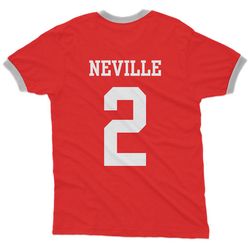 Alloverprint.it Gary Neville 2 England land ringer t-shirt Rød/hvid 3xl