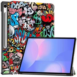 Samsung Galaxy Tab S10 FE+ kotelo Kuvio Painettu Nahkajalusta Tabletin Kansi Monivärinen Graffiti