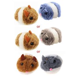Vedä narua Hiiri Värisevä Liikkuva Interaktiivinen lelu Pörröiset pehmohiiret kissoille Kissanpennun lemmikit Monivärinen