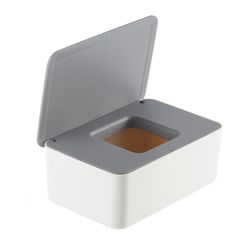 Zch Vævskasse Støvtæt vævskasse Vådservietter Dispenser White Box With Gray Cover