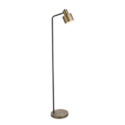Endon Lighting Opgave Gulvlampe Matt Antikke Messing Plate, Matt Black