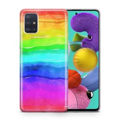 König Taske Mobiltelefonbeskytter til Samsung Galaxy A12 Case Cover Taske Kofanger Sager TPU Ny regnbue