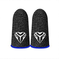 1Pair pelisormiholkkia johtava sähkökuitu 28 neulottua hengittävää sormenpäähanskaa Sliver-logo 03