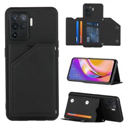 Gangxun Sag for Oppo A94 Vintage Cuir Cover Læderetui kofanger - Noir