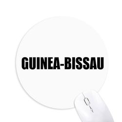 Guinea-Bissau Landenavn Sort runde Skridsikker Gummi Musemåtte Spil Office Musemåtte