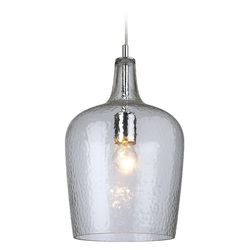 Firstlight Lighting Glas 1 Let kuppel loft vedhæng Krom, Klart glas, E27