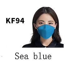 Lauwodun Pil-formet Kf95 Voksen Ansigtsmaske Voksen Fisk-formet Åndbar Kn94 Tre-dimensionelle Mask-50 Pieces havblå