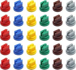 Suihkusuuttimen kärki Valikoima sarjaa, ruiskutussuihkusuuttimet 110 asteen litteä tuulettimen muoto Korkeapainetuulettimen muotoinen sumutussuutin...