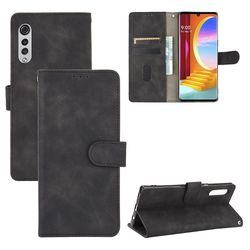 Etui til Lg Velvet 4g / 5g Cover Premium Læder Med Kortholder Flip Folio Magnetisk Etui Coque - Sort
