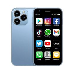 Carrep Xs16 mini 4g lte android10.0 älypuhelin 3gb ram 64gb rom 3" näyttö 5mp kamera dual sim ja play kauppa whatsapp Sininen Official Standard