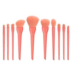 Sæt med 10 slikfarvede makeuppensler Blå
