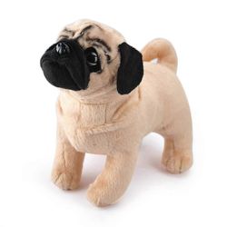 11,8 tuuman ruskea mopsi pehmo koiraLasten pehmoeläinlahjat lapsille Joulupäivän syntymäpäivä