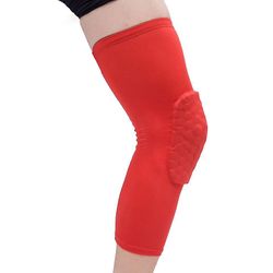 1Pcs basketball knæ puder ærme honeycomb skinne elastisk knæpude beskyttelsesudstyr patella skum støtte volleyball støtte 03 Xl