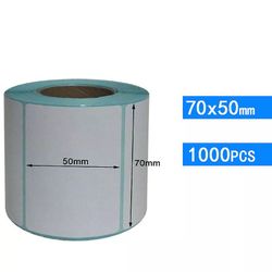 Boeyaa Flere specifikationer Termisk udskrivningspapir til termisk printer stregkode klistermærker etiketter klæbende termisk 70x50mm 1000Pcs