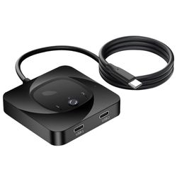 USB-C-kaksisuuntainen kytkin USB C -kytkin 2 tietokonetta USB C KVM -kytkin 8K@60Hz tuki HDR 10Gbps tiedonsiirto PD 100W lataus 2 USB-C-kaapelia si...