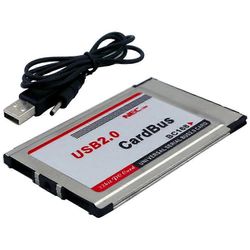 PCMCIA–USB 2.0 CardBus Dual 2 -porttinen 480M-korttisovitin kannettavalle tietokoneelle Kuten