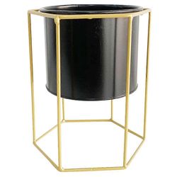 Puutarha kukkaruukut metallinen ulkokukkaruukku pohjoismaiseen tyyliin patioterassille rautamateriaali 1 sarja Musta 18x12cm