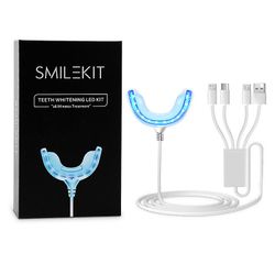 Qilk Tannbleking Light, ny oppgradering 16 Led Teeth Whitening akselerator lett munnskinne tannbleking Enhancer lysbrett koblet til iPhone / andr A