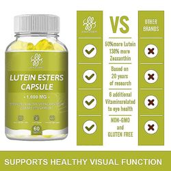 Lutein kapsler Beskyt øjne Lindre visuel træthed Retinal beskyttelse Phytoxanthin Vegetarisk sundhedspleje Produkt 60 stk.