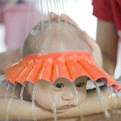 Justerbar Børne Shower Cap Baby Eva Soft Kids Shampoo Bad Badehætte Hat Baby Care Badebeskyttelse til børnebruser Tilbehør-25