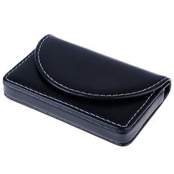 unbrand Pocket Leather Navn Visittkort ID-kort Kredittkort Holder Case Wallet W / boks Svart