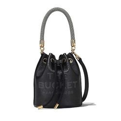 Marc Jacobs Læder Bucket Bag Sort One Size