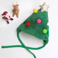 Pet Christmas Hat Drool Håndklæde Bib Teddy Lov Fight Bo Mei Vinter Tøj Kostume Supplies Hanrej bold Within 15 kg