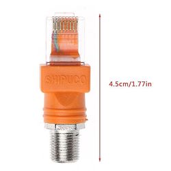 F Hunn til Rj45 Hann Koaksial Barrel Coupler Adapter Rj45 Til Rf Kontakt Omformer