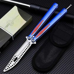 Trainer Steel Metal Butterfly Cutter Sinkkiseos Käytäntö Tylppä Fling Lelu Lahja Sininen