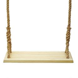 Puinen keinu kestävällä säädettävällä juuttiköydellä Puinen puukeinu lapsille Teini-ikäiset