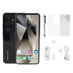 S24 ULTRA -älypuhelin: 6,6 tuuman solunäyttö, 4 Gt RAM-muistia, 64 Gt ROM-muistia, kaksoiskamera, lukitsematon, musta