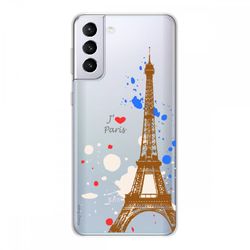 Crazy Kase Skrog til Samsung Galaxy S21 5g i silikone fleksibel 1 mm, Paris Eiffeltårnet