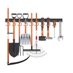 Mikasa Metal Have Tool Organizer Garage Wall Arrangør for Rake