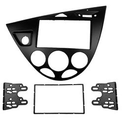 2 Din Radio Fasica for Ford Focus / Fiesta Stereo Panel Radio Trim Kit Face Frame LHD Refitting Inst Musta