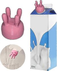 Hauska kaatamalla maitopullon korkki lehmän utareelle, laatikoitunut maidonohjain, lypsylaitteet, yhteensopiva erilaisten maitopullojen kanssa 1pc