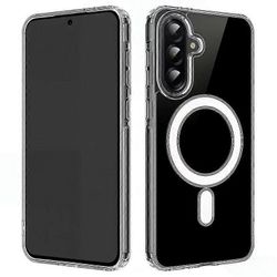 Samsung Galaxy A54 5G läpinäkyvälle kotelolle, joka on yhteensopiva MagSafe WANLONFENG LM2 -sarjan puhelimen kuoren kanssa (iso