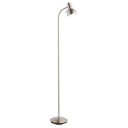 Endon Lighting Endon Amalfi - LED 1 Lys Gulvlampe Satin Nikkel, Gloss White Paint, GU10