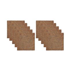 10 pakkausta uudelleenkäytettäviä pesälaatikkotyynyjä kanoille, 13 x 13 tuumaa luonnollista kookoskuitua puutarhanurmikolle ulkona Ruskea