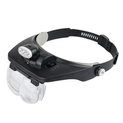 varten Päähän kiinnitettävä valaistu suurennuslasi 1.2X/1.8X/2.5X/3.5X/3X 3.7X 4.3X 4.7X 5.3X 6X Suurennuslasi Handsfree-LED Lig Monivärinen