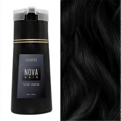 Nova Hair Dye Shampoo, Nova Hair Instant Dye Shampoo, Nova Hair Dye Shampoo, Nova Hair Instant Dye Shampoo miehille ja naisille Musta