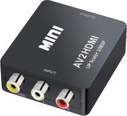 Mini Av Rca Cvbs til Hdmi Video Audio Converters Adapter Support 720 1080p Til kamera, Xbox 360, Ps1, Ps2, Wii, N64, Gamecube, Snes, Nes, Psp, Dvd ...