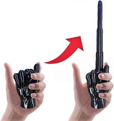 Kokoontaitettava keskisormi laajennettava 3D-tulostettu luova cosplay-rekvisiitta joululahja, 100% uusi Golden