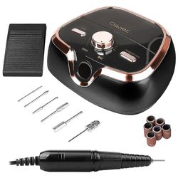 FX 800 elektrisk neglebor manicure maskine professionel fræser til neglekunstværktøj 65w / 35000rpm neglegelpolering Sort