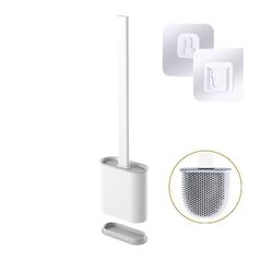 Mikasa Silikone toiletbørste, vægmonteret toilet rengøring børste 04 (Lækker)